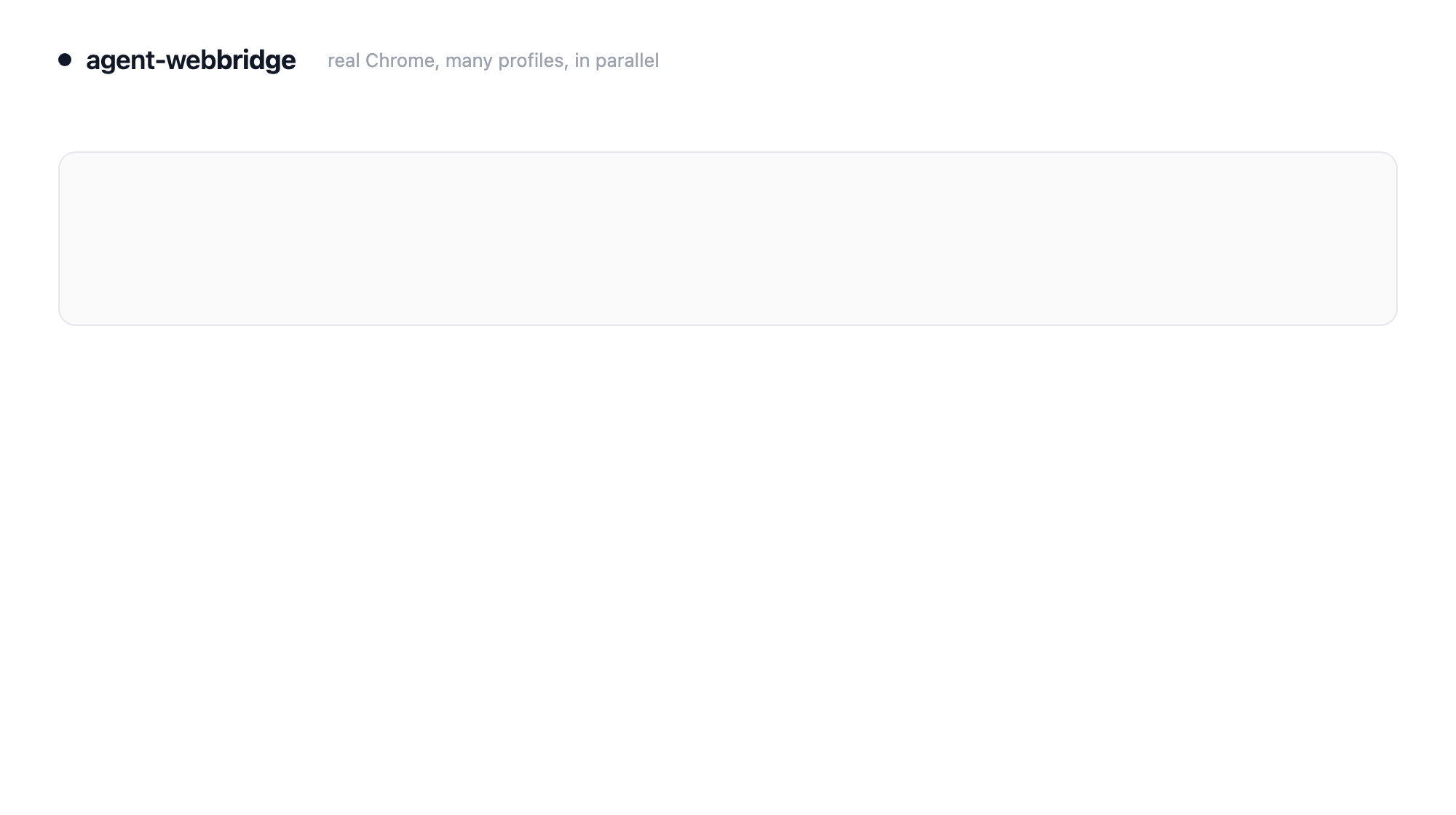 Live demo of an AI agent driving Work and Personal Chrome profiles simultaneously through agent-webbridge
